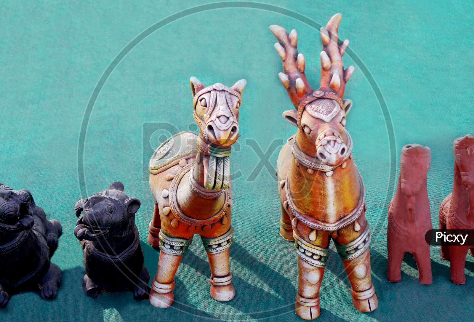 Handcrafted Traditional Animals In Market