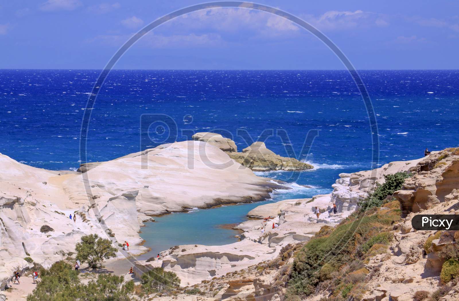 Sarakiniko Beach In North Of Milos Island, Greece