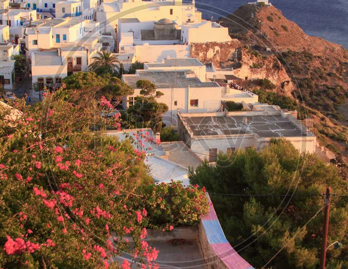 Plaka Village Seen From The Castle, Milos Island