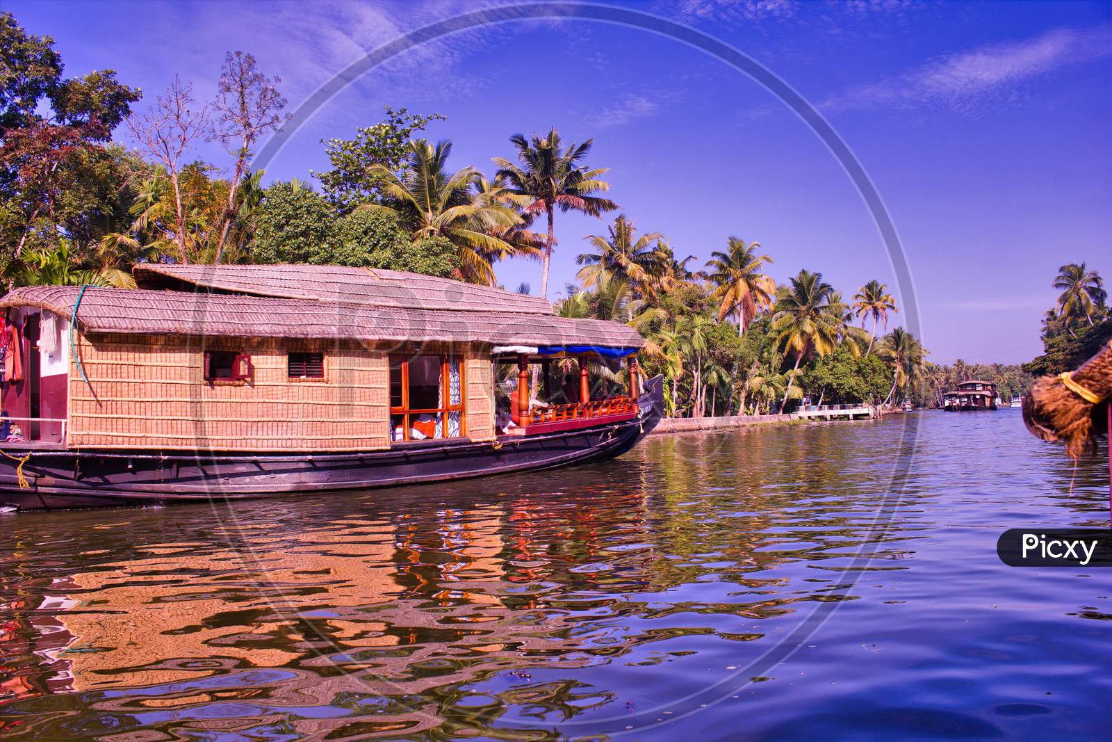 House Boat In A The City Of Kerala Back Waters In India
