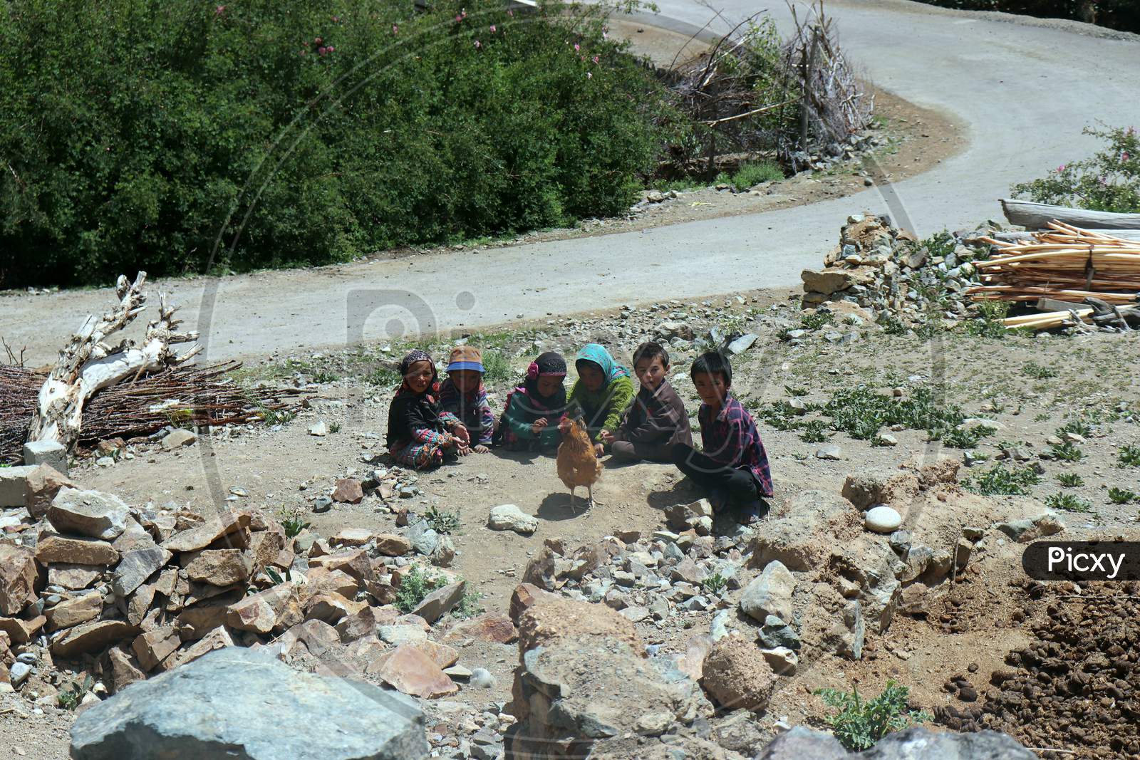 A Kids Watching Towards Camera In Kargil Looking Very Innocent