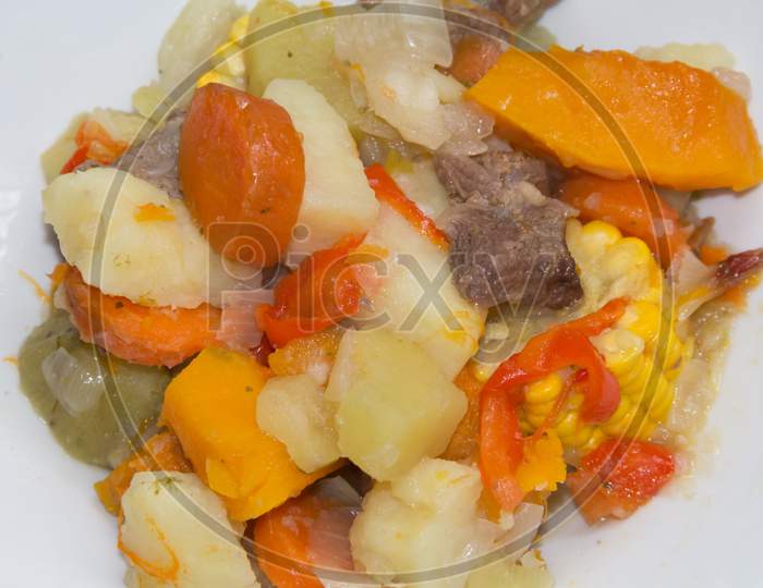 Carbonada: Sweet And Sour Stew Typical Food Of The Argentine Gastronomy, Chile, Bolivia And Peru.