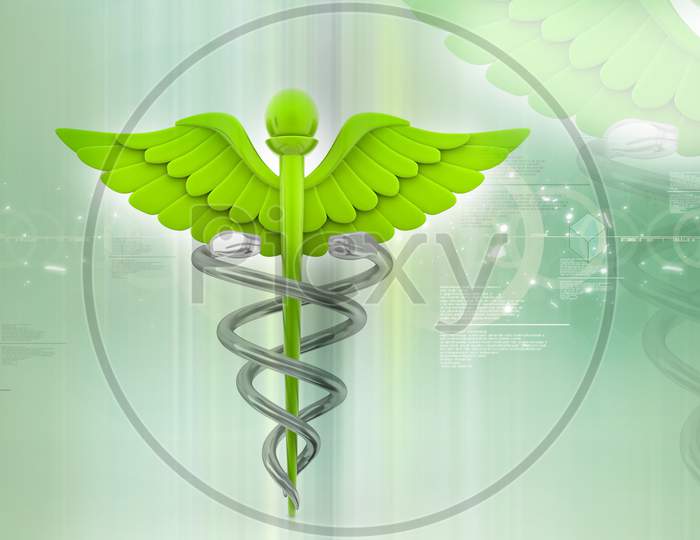 Digital Illustration Of Medical Symbol In Abstract Background