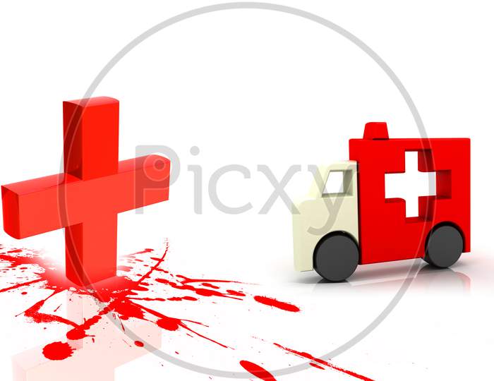 Clinical Sign And Ambulance Symbol