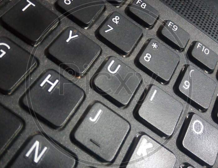 Close up shot of black keyboard