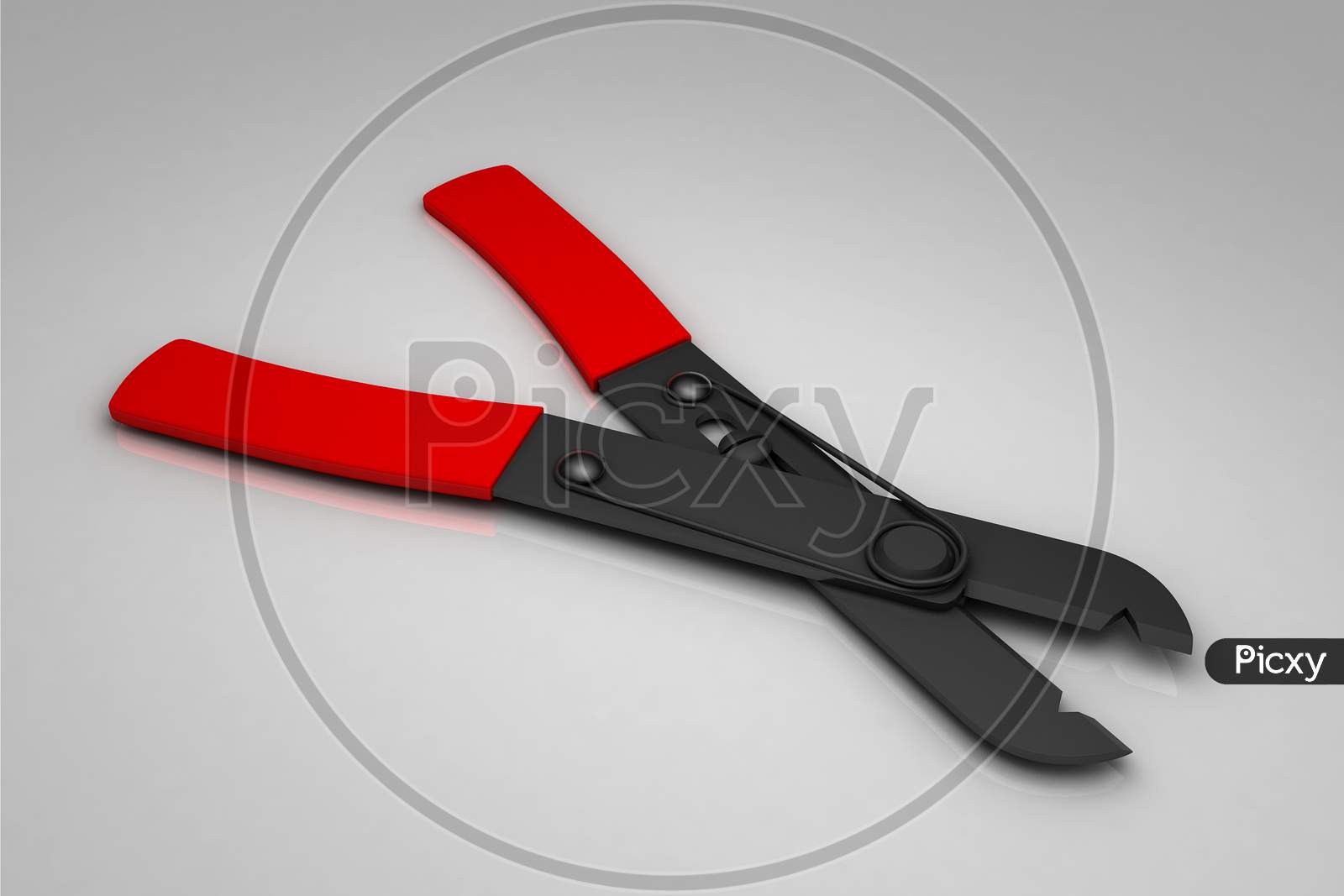 3D Multi Use  Wire Cutter In Grey Background