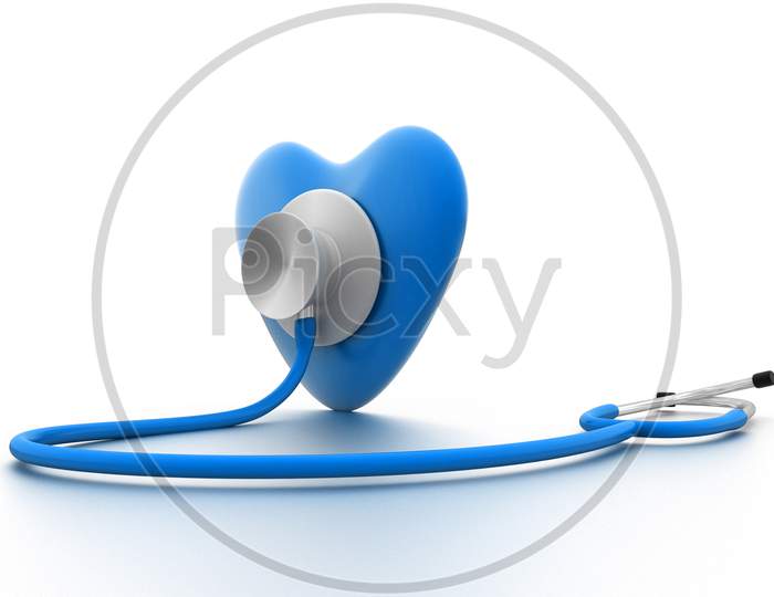 Heart With Stethoscope