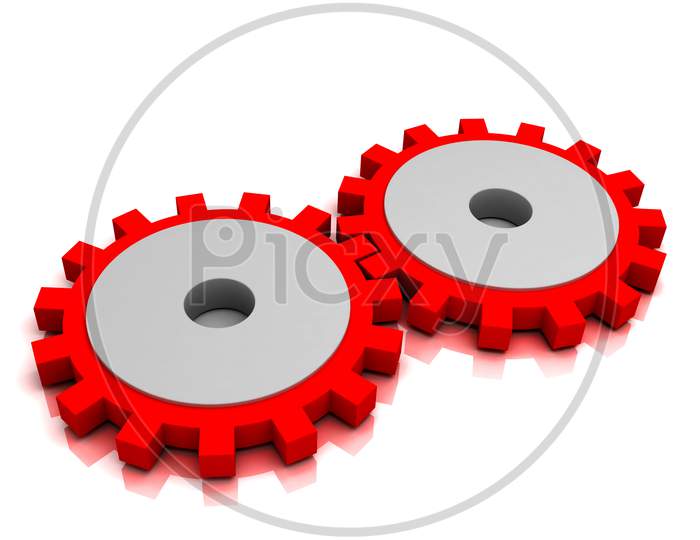 3D Multi Use Gear In White Background