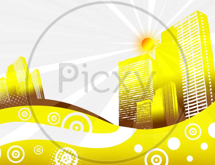 City In Abstract Background