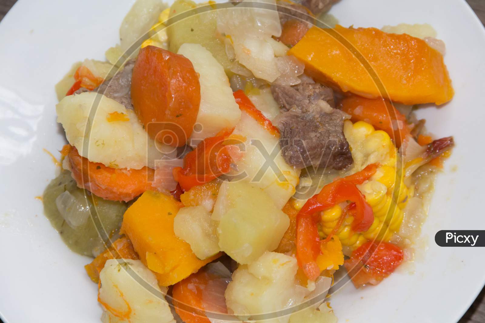 Carbonada: Sweet And Sour Stew Typical Food Of The Argentine Gastronomy, Chile, Bolivia And Peru.