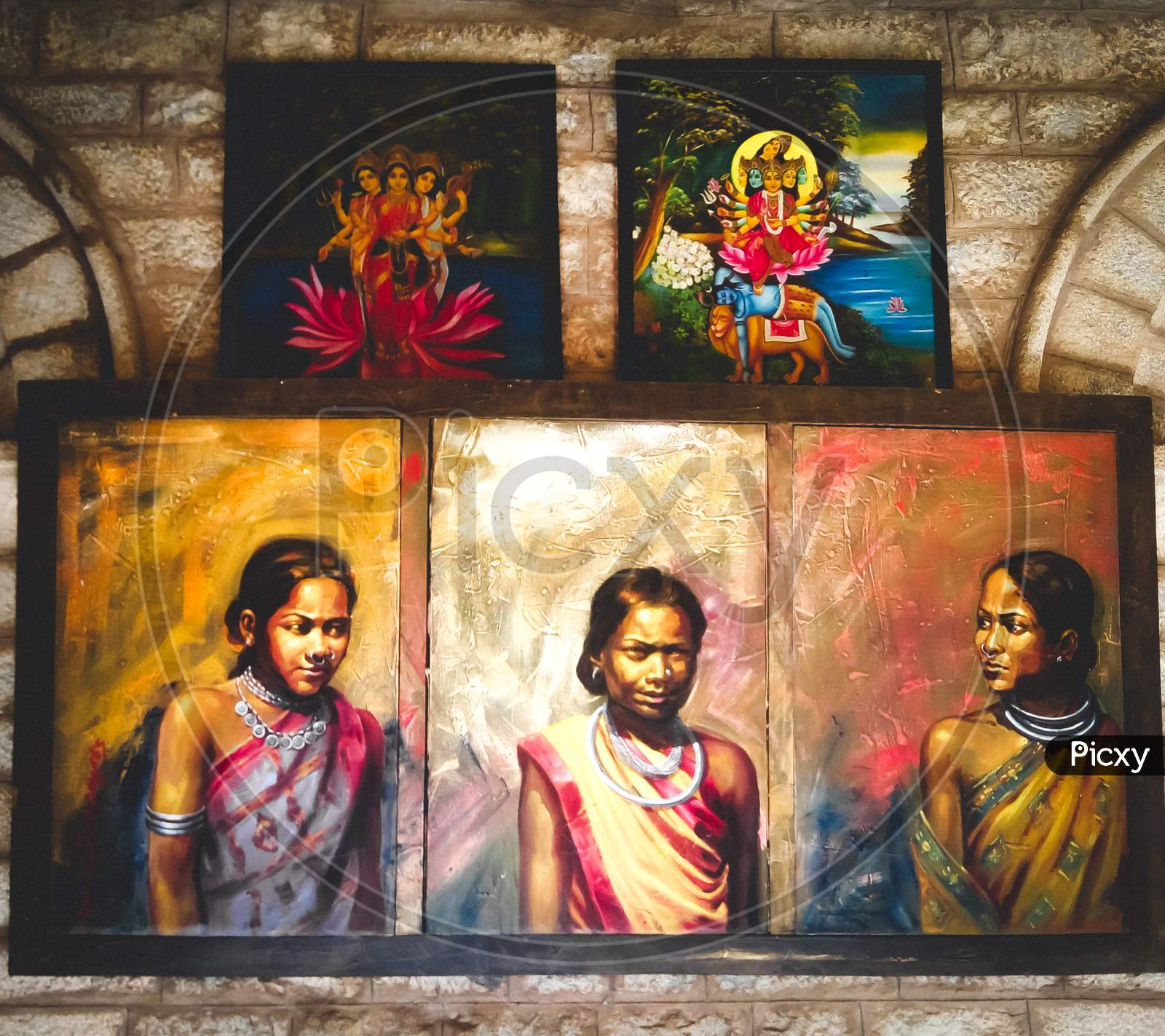 The Bangalore art piece inside the Banglore palace, Karnataka India.