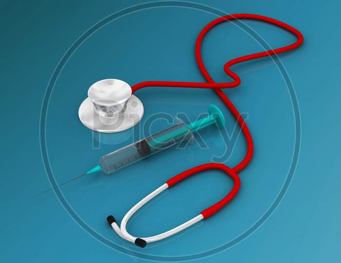 Stethoscope And Syringe