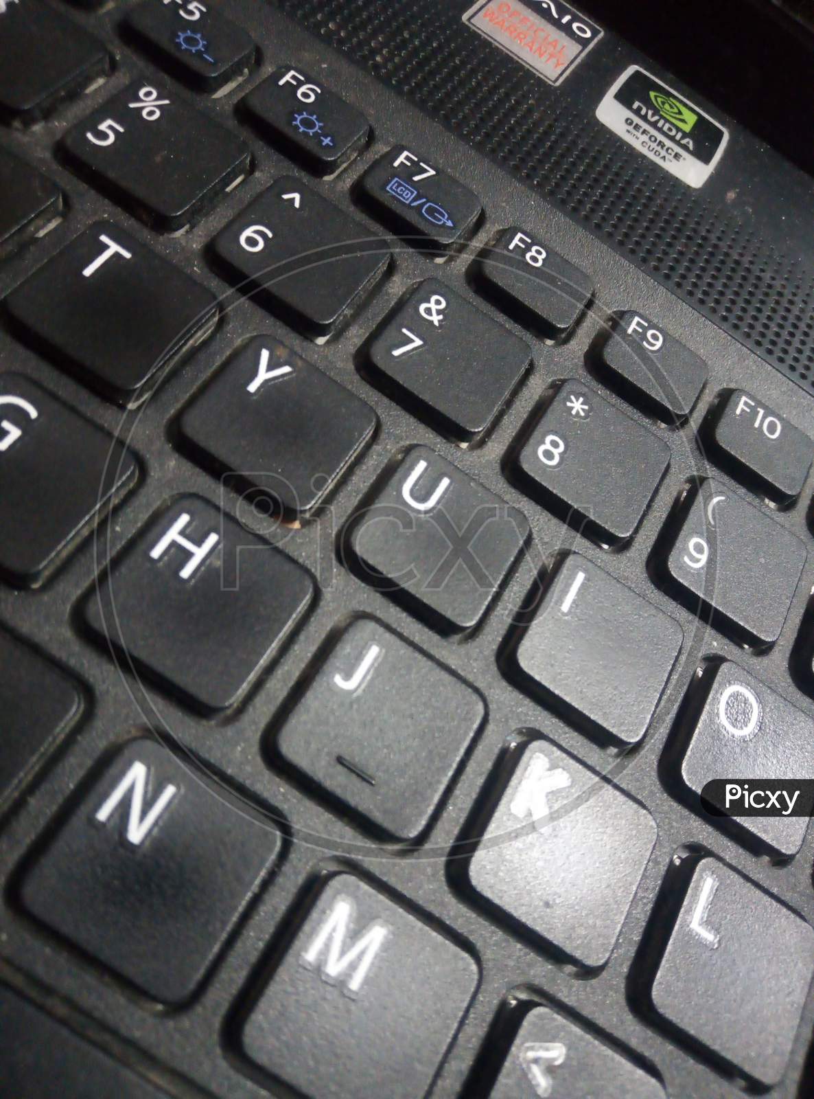 Close up shot of black keyboard