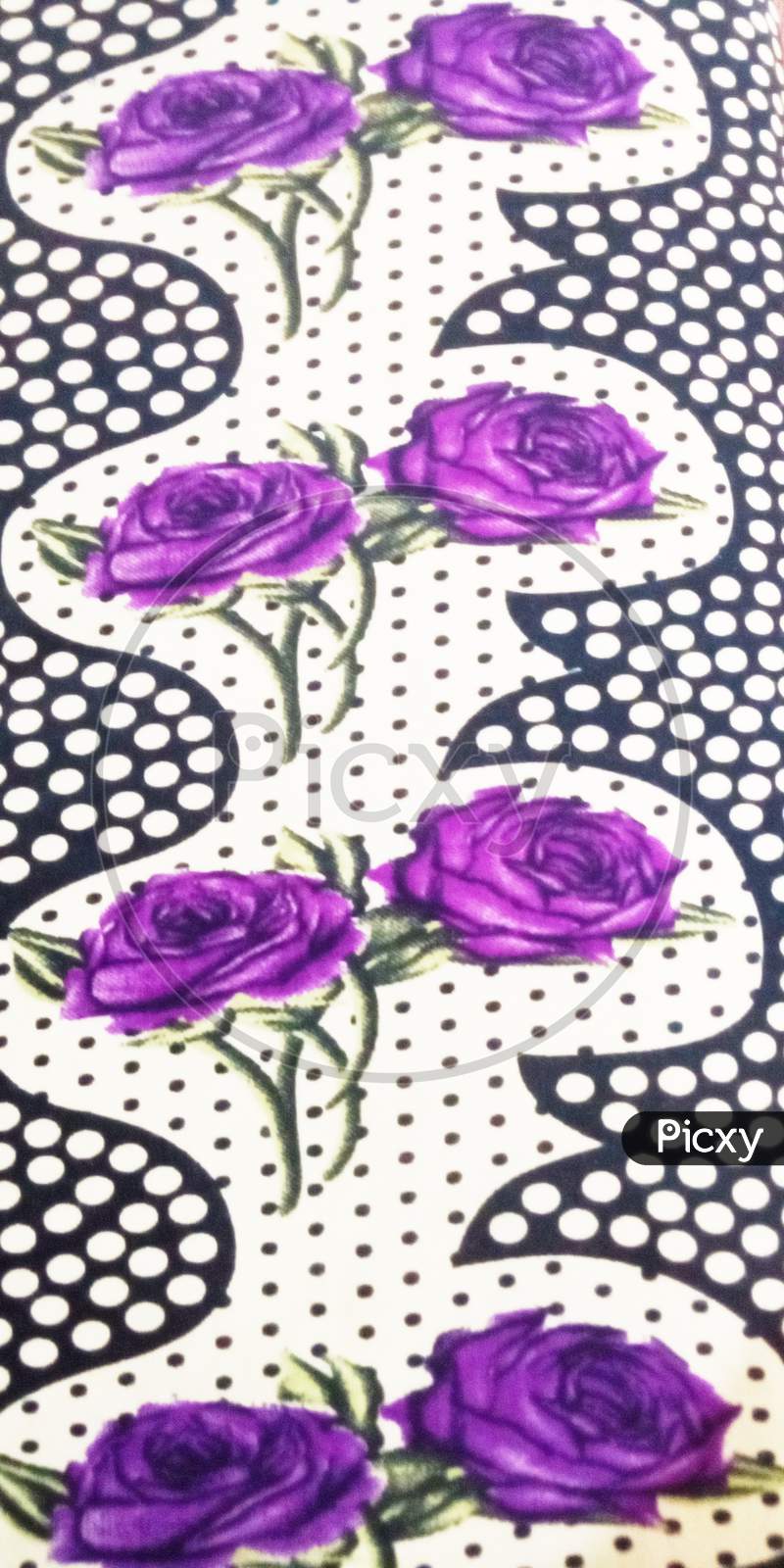 Pillow cover design print purple rose