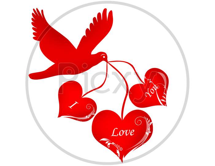 Bird And Love Symbol