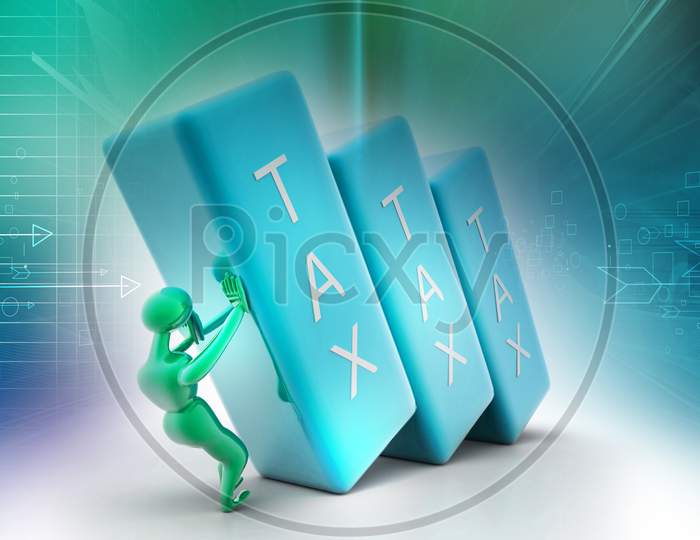 Person Holding The Tax Bar
