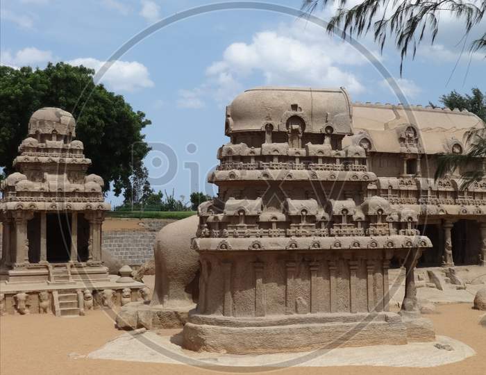 Mahabalipuram stone temple. Chennai. India. Asia. Shore temple. Rock temple. Pallava dynasty.