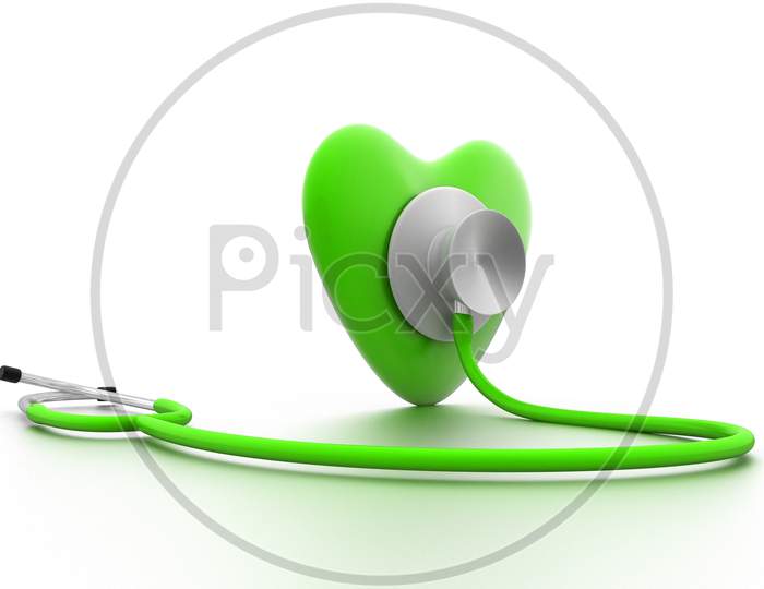 Heart With Stethoscope