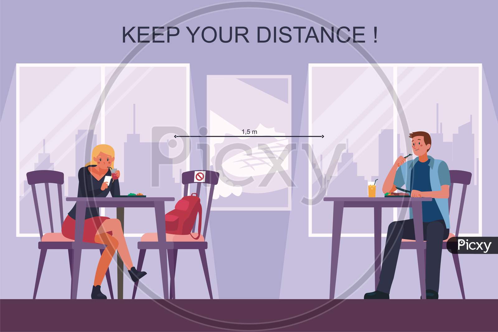 keep your distance at restaurant