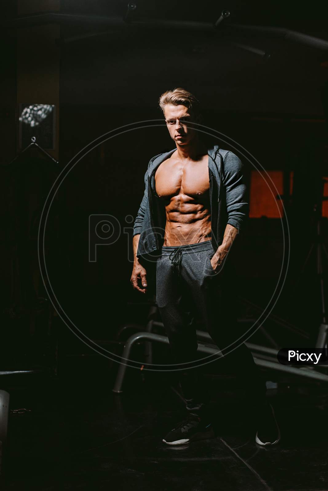 Image of Brutal Photogenic Athletic Man Naked Body-GA928776-Picxy