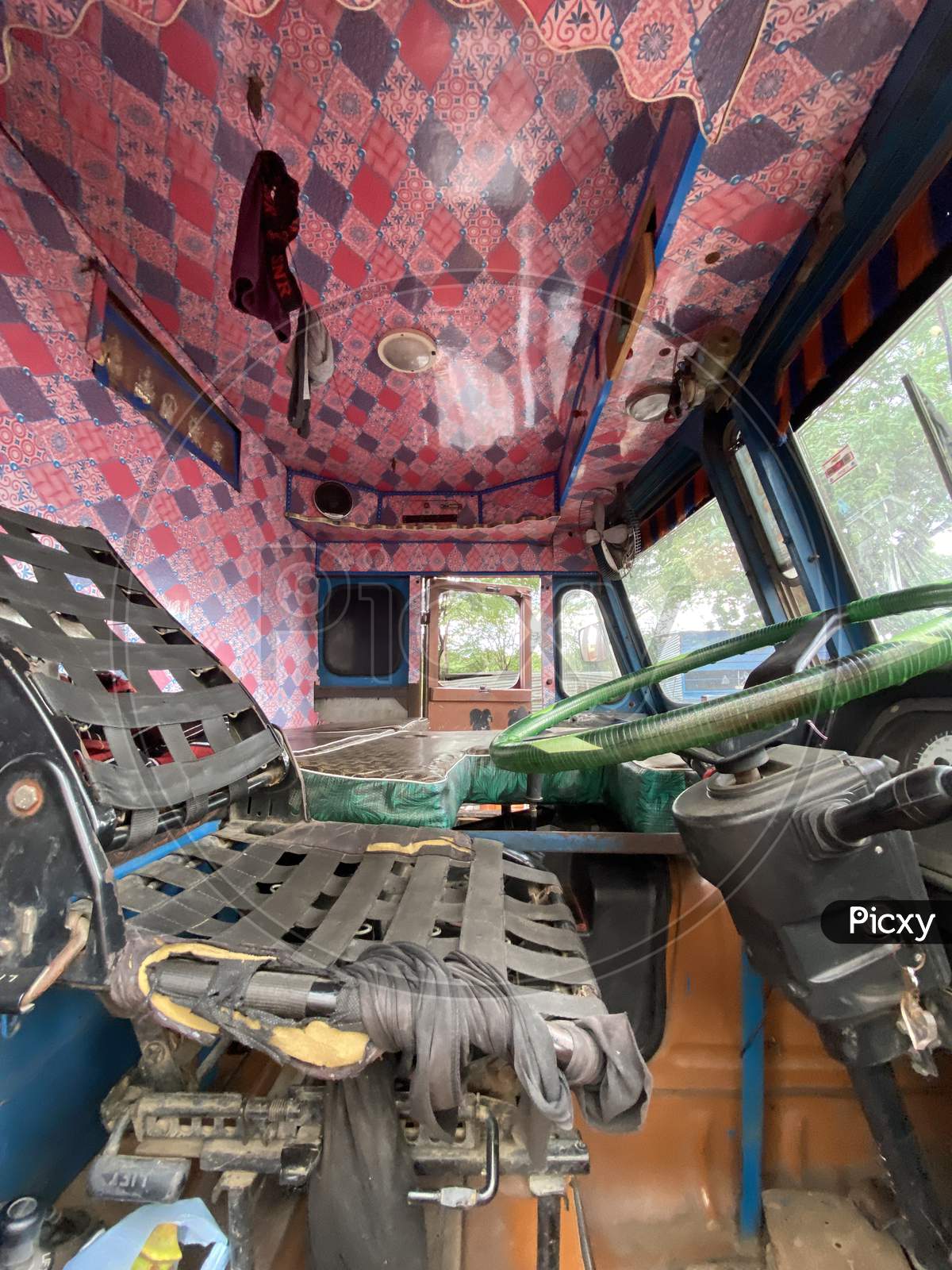 Interior of an Indian Lorry