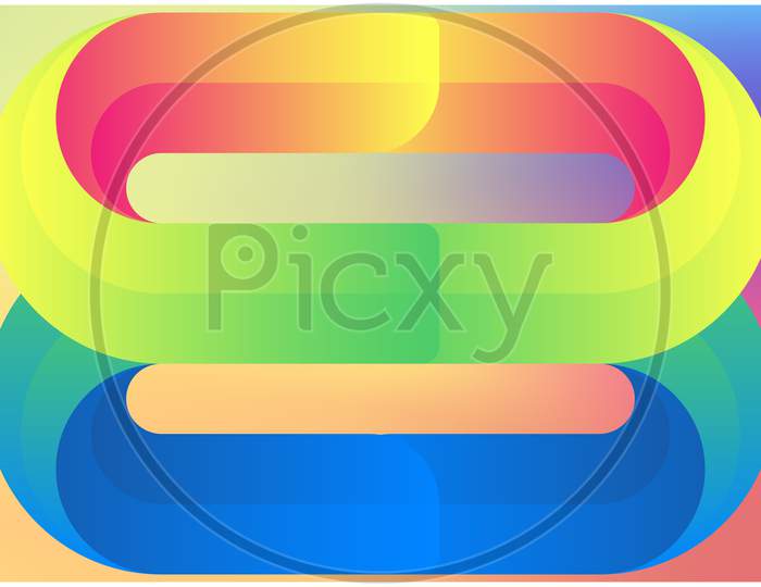 Closed Loop In A Abstract Rainbow Background