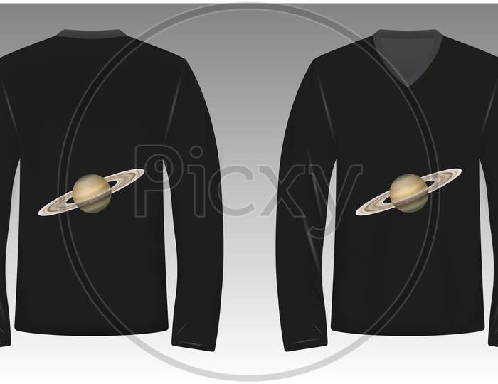 Mock Up Illustration Of Male Wear On Abstract Background