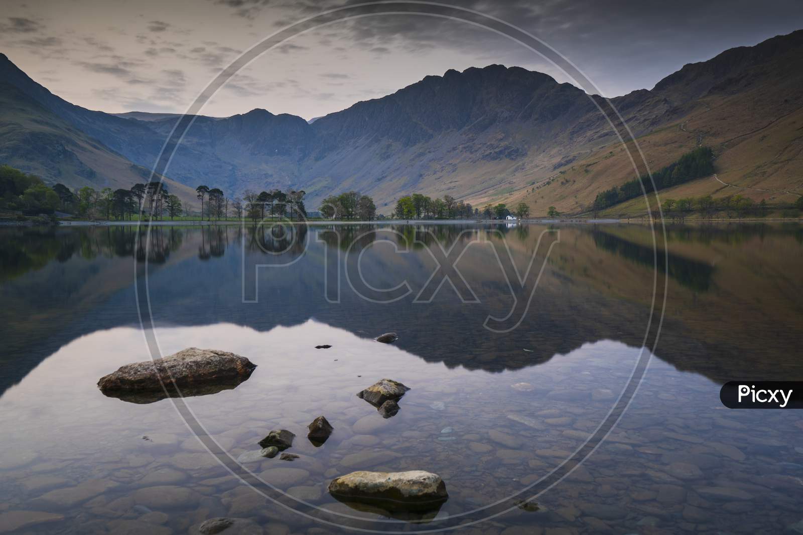 Dawn Around Buttermere, The Lake In The English Lake District In North West England. The Adjacent Village Of Buttermere Takes Its Name From The Lake.