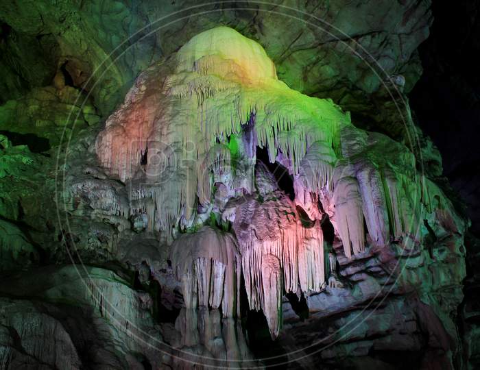Stalactite and Stalagmite caves are located on the East coast of India, in the Ananthagiri hills of the Araku valley, Visakhapatnam in Andhra Pradesh, India.