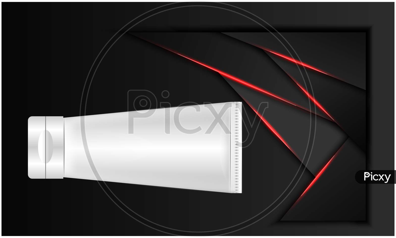 Mock Up Illustration Of Toothpaste On Abstract Background