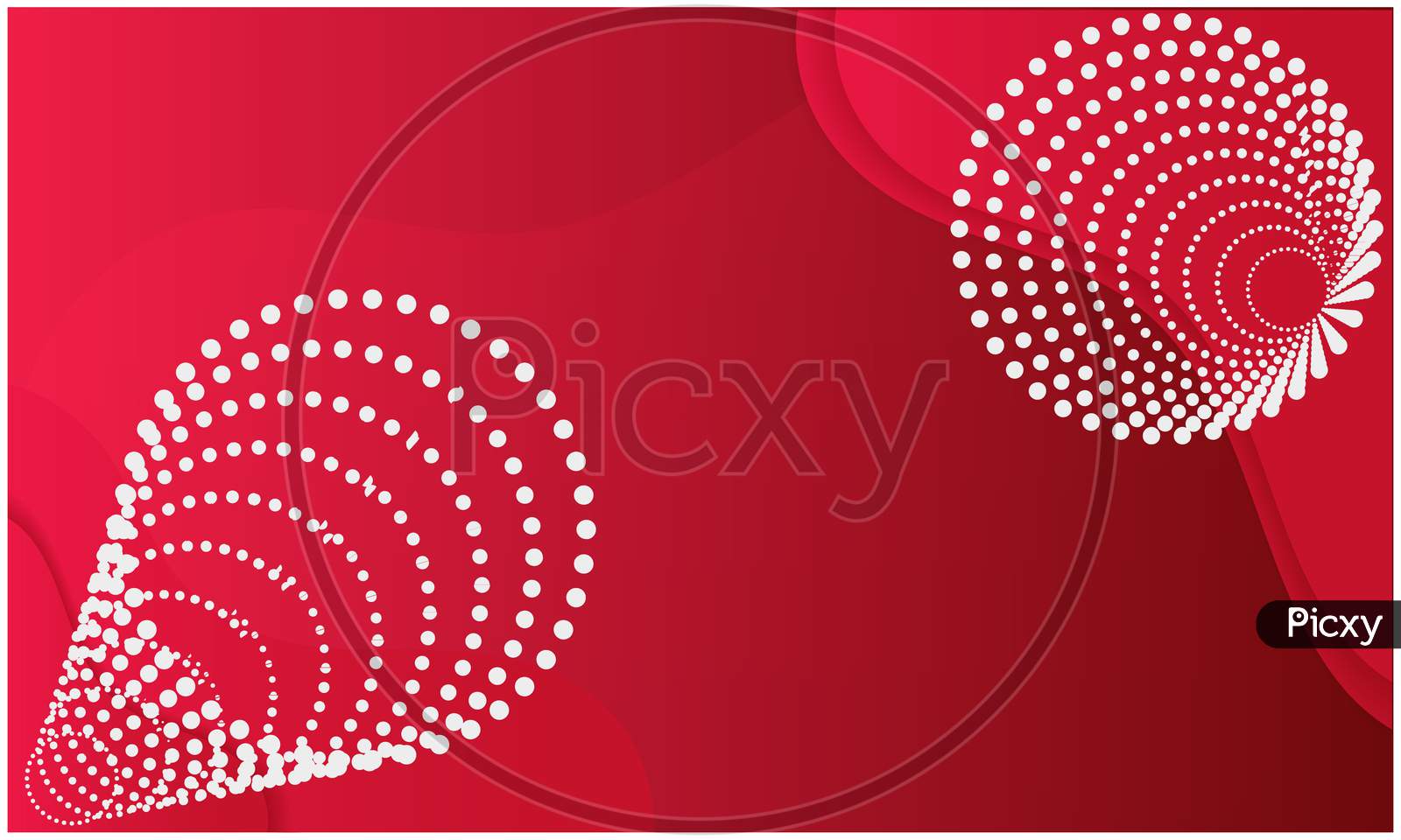 3D Illustration Of Circles On Abstract Red Background