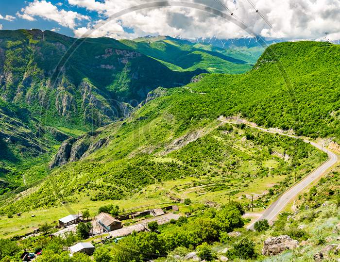 Vorotan River Canyon At Halidzor In Armenia