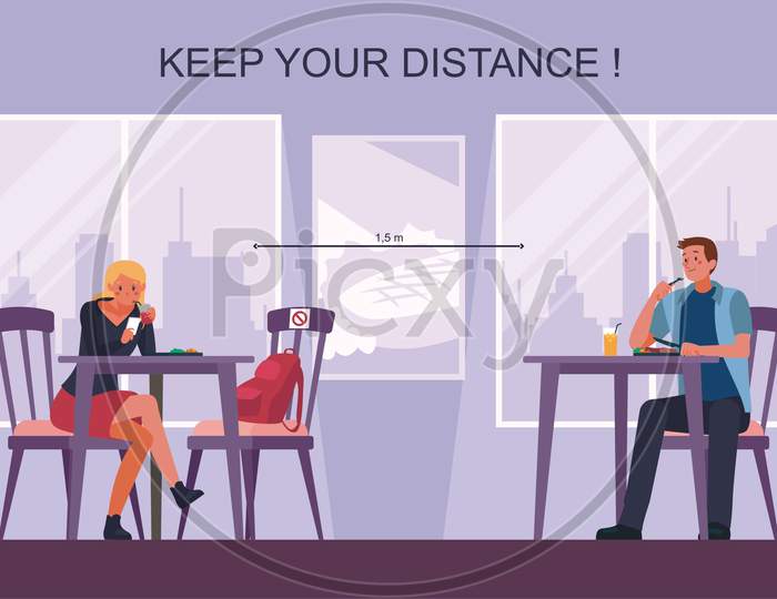 keep your distance at restaurant