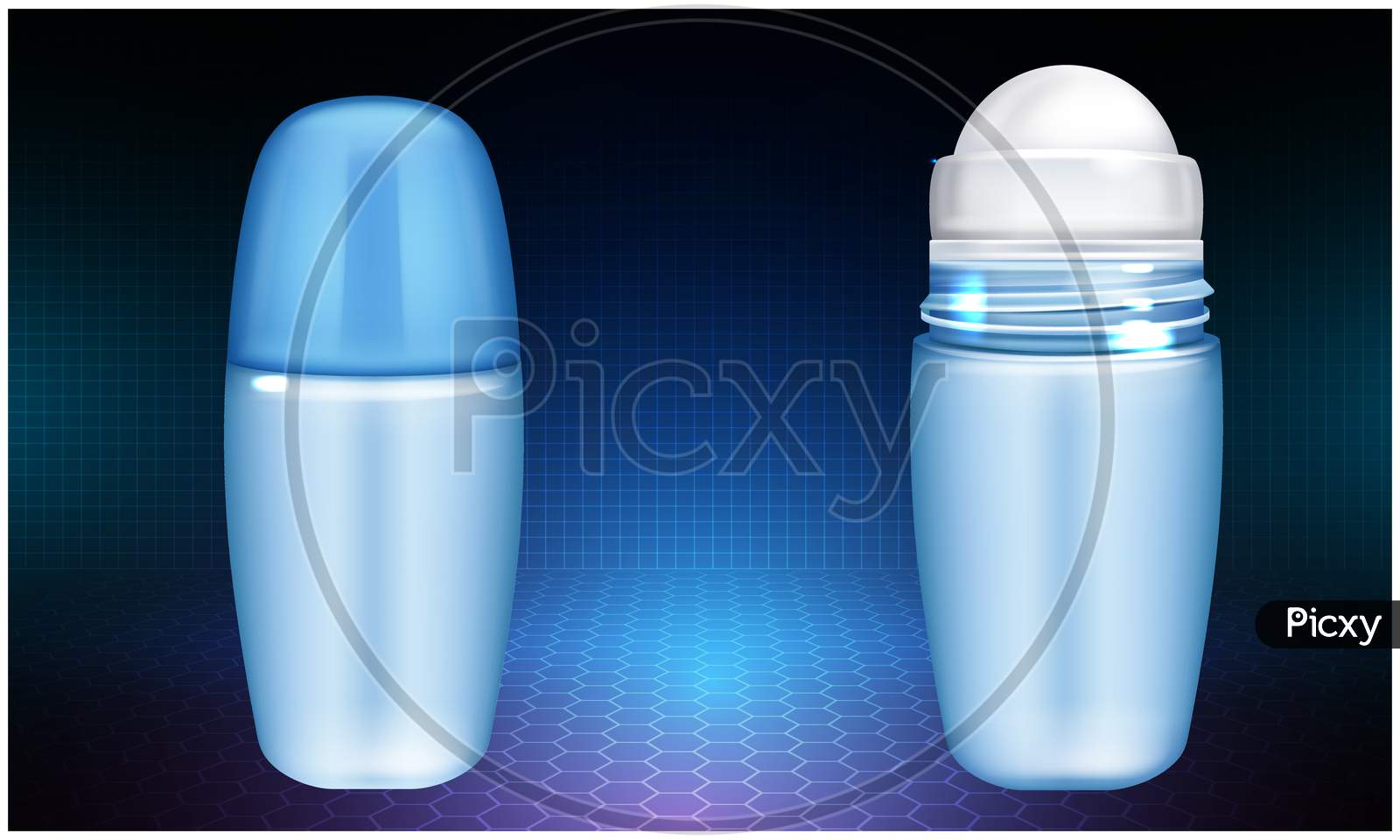 Mock Up Illustration Of Male Deodorant Perfume On Abstract Background