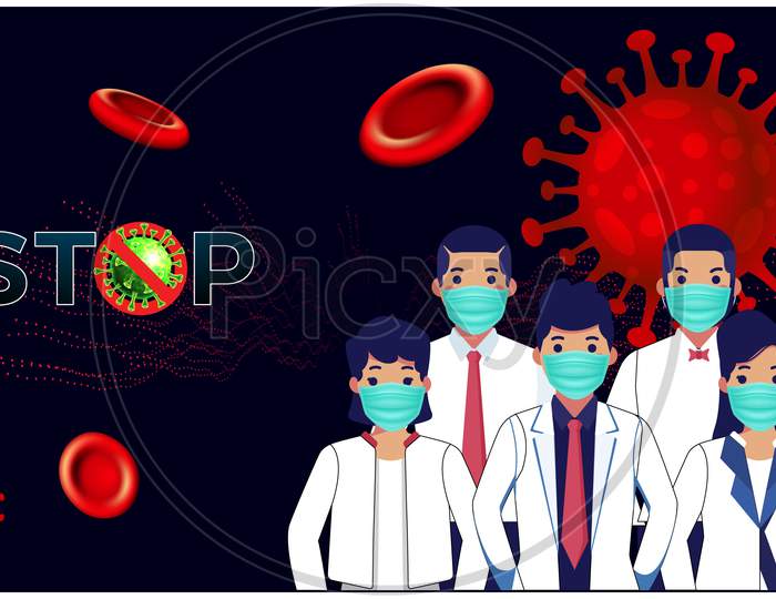 Medical Team Wearing Mask To Stop Corona Virus