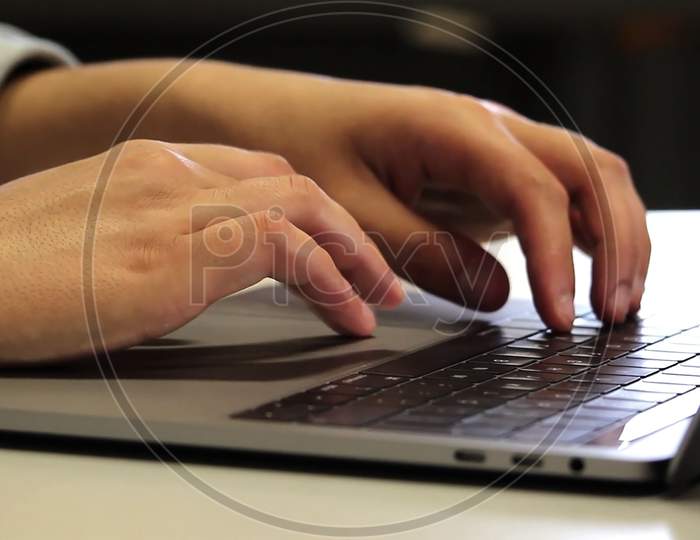 Laptop Keyboard Hand Stock Images Footage