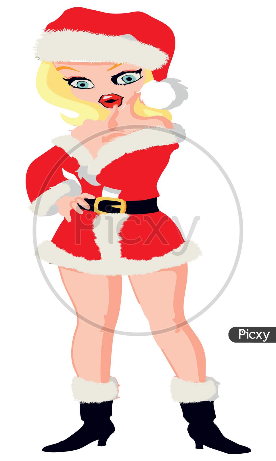 Image of A Sexy Lady In Santa Wear-DL341850-Picxy