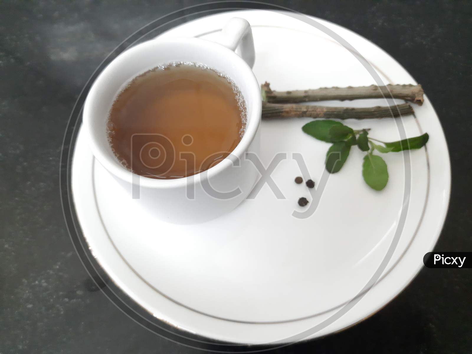 Herbal green tea with Tinospora cordifolia.