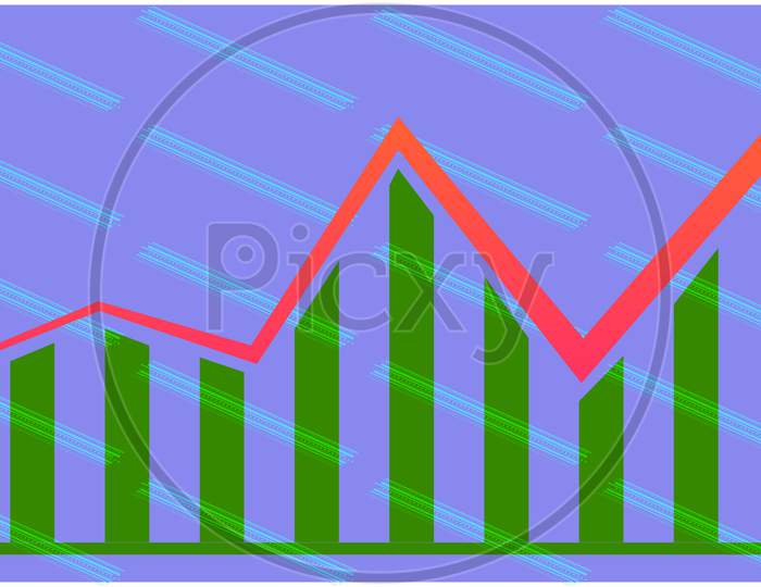 Digital Design Of Business Info Graphic Growth On Abstract Background