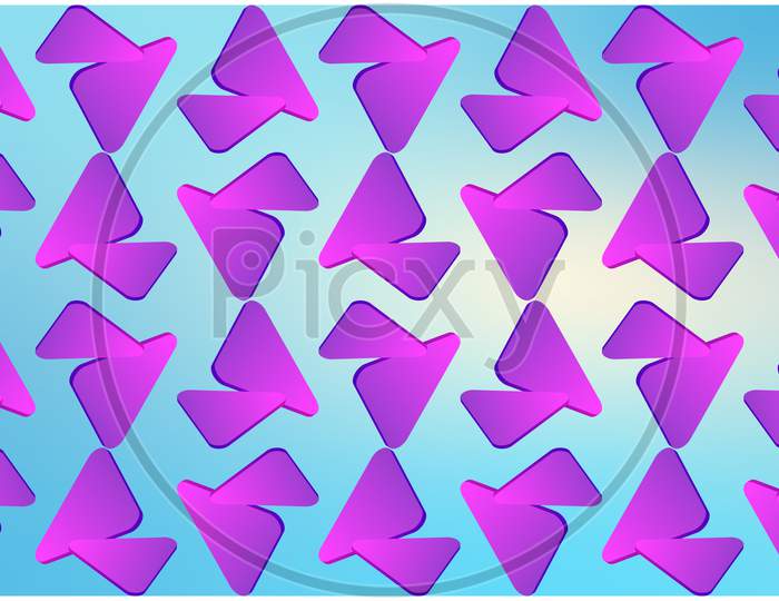Digital Textile Design Of Various Triangle On Abstract Background