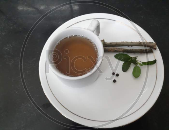 Herbal green tea with Tinospora cordifolia.