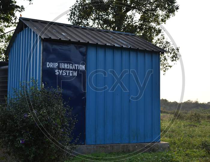 A drip irrigation system main building