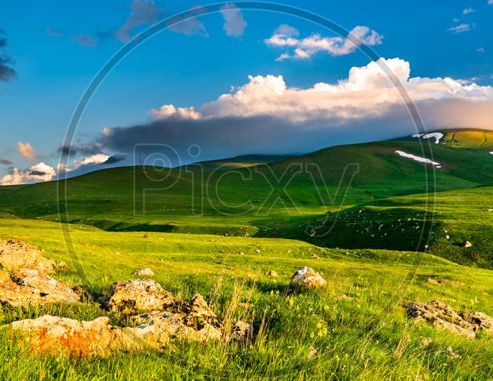 Caucasus Landscape At Vorotan Pass In Armenia