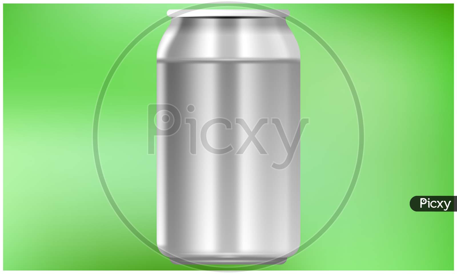 Mock Up Illustration Of Can On Abstract Background