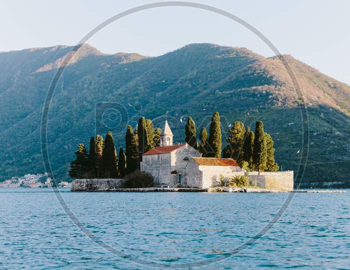 Beautiful Island Of Saint George In Perast Montenegro