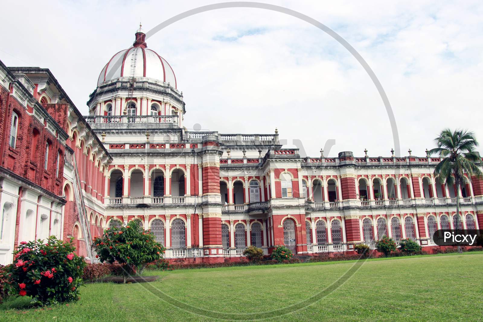 Cooch Behar Palace, also called the Victor Jubilee Palace. Ancient architecture. Cooch Behar Rajbari