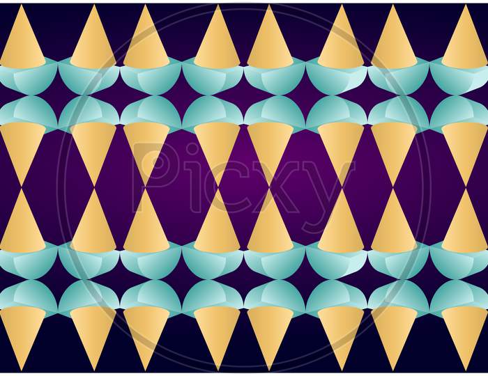 Digital Textile Design Of Art On Abstract Background