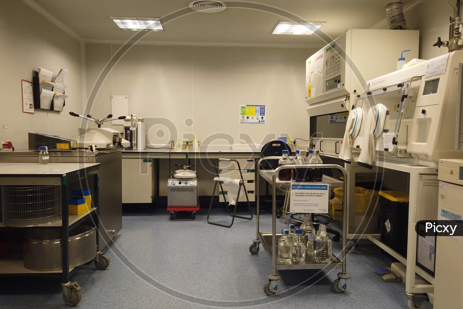 Interior of  a Science Research Lab during Covid-19 (Coronavirus) pandemic.