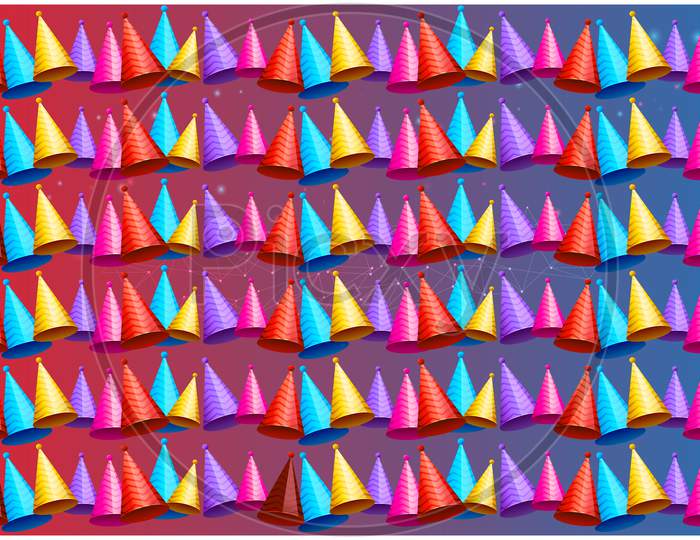 Digital Textile Design Colored Triangle Art