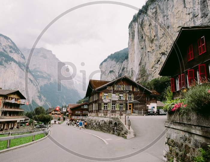 Swiss Mountain Village Lauterbrunnen, Switzerland